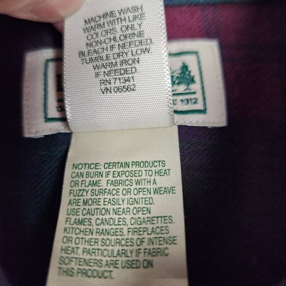 LL Bean Mens Flannel Shirt M Regular Fit Multicolor Scotch Plaid‎ 0BHF4 - Picture 4 of 4